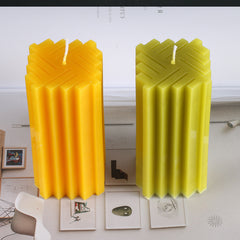 Creative Candle Mold Square Weave Pattern Candle