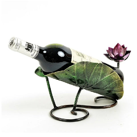 Lotus type wine bottle rack