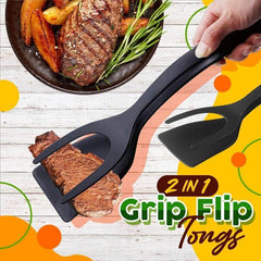 2 In 1 Grip Flip Tongs Egg Tongs