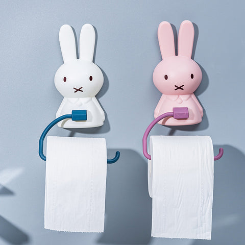 Cartoon face towel holder punch-free tissue box bathroom