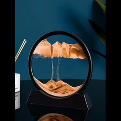 3D Moving Sand Art Picture Round Glass Painting