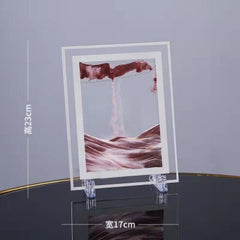 3D Moving Sand Art Picture Round Glass Painting