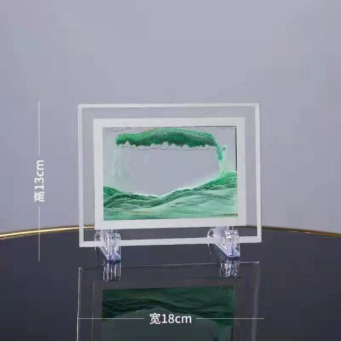 3D Moving Sand Art Picture Round Glass Painting