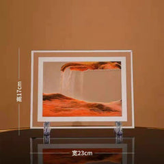 3D Moving Sand Art Picture Round Glass Painting