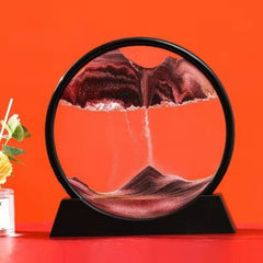 3D Moving Sand Art Picture Round Glass Painting