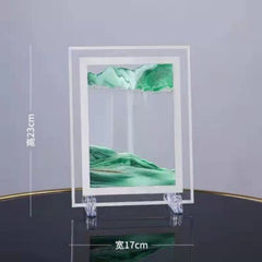 3D Moving Sand Art Picture Round Glass Painting