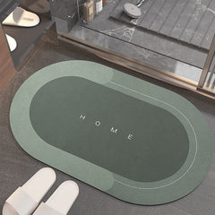 Absorbent Bathroom Mat Anti-Slip Toilet Floor Carpet