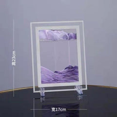 3D Moving Sand Art Picture Round Glass Painting