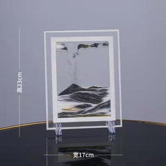 3D Moving Sand Art Picture Round Glass Painting