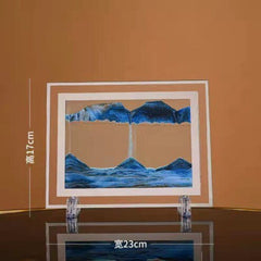 3D Moving Sand Art Picture Round Glass Painting