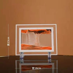 3D Moving Sand Art Picture Round Glass Painting