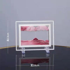 3D Moving Sand Art Picture Round Glass Painting