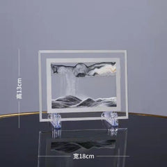 3D Moving Sand Art Picture Round Glass Painting